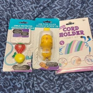 Fun USB Accessory, Cable Protector and Cord Holder Kit